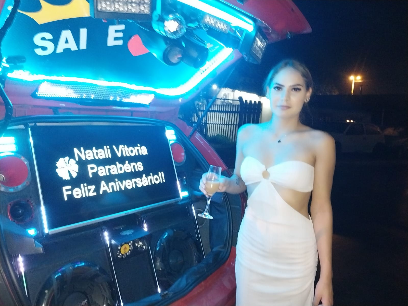 Foto real de homenagem da Saile Mensagem